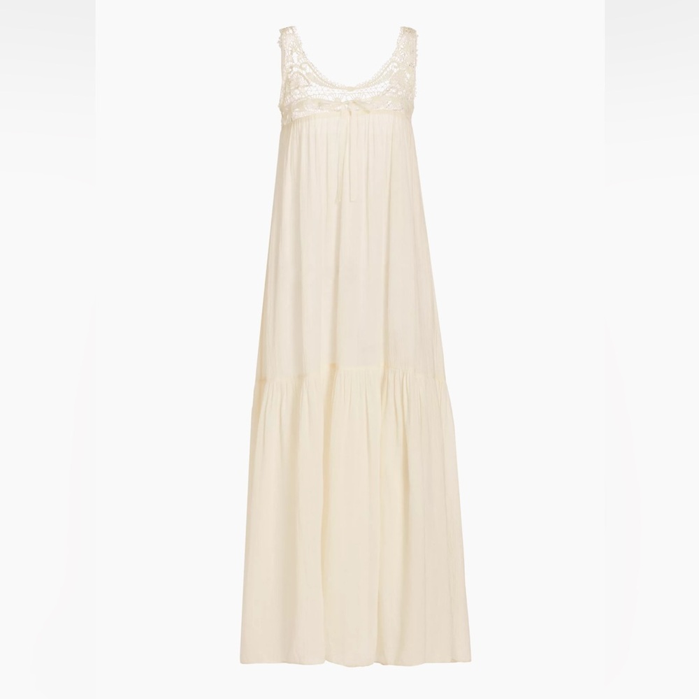 ULLA JOHNSON Rowena Coverup Dress, Ivory, P/XS - Picture 13 of 13